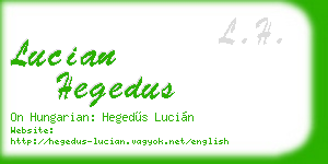 lucian hegedus business card